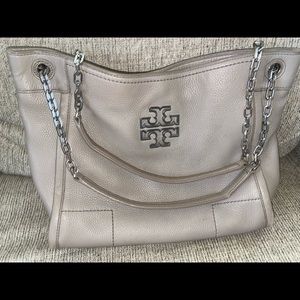 Authentic Tory Burch taupe purse and wallet